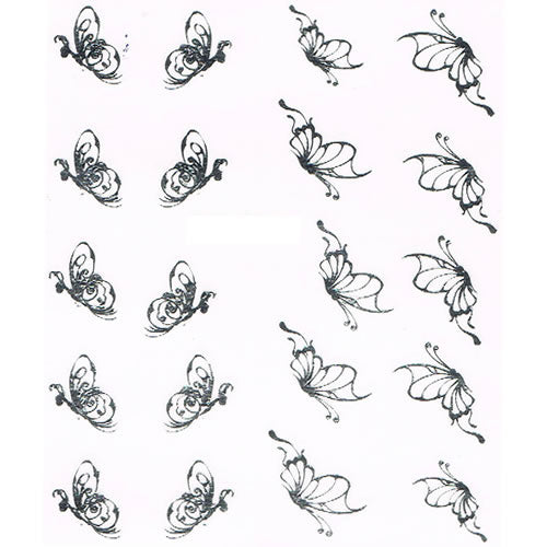 2D Nail Art One Stroke Sticker 25079