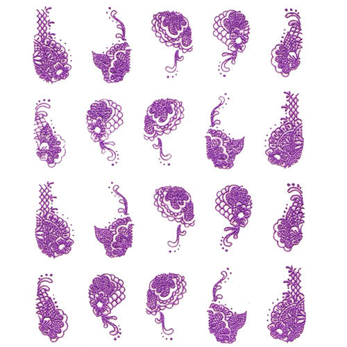 2D Nail Art One Stroke Sticker 25345