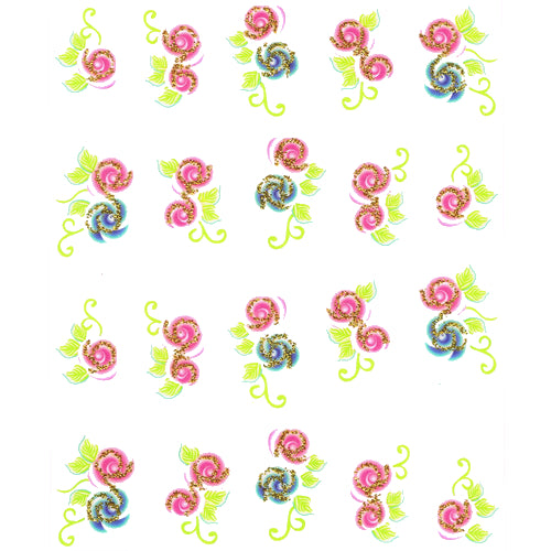 2D Nail Art One Stroke Sticker 25626