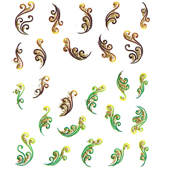 2D Nail Art One Stroke Sticker 25687