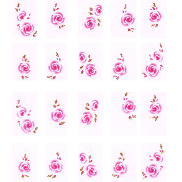 2D Nail Art One Stroke Sticker 25688
