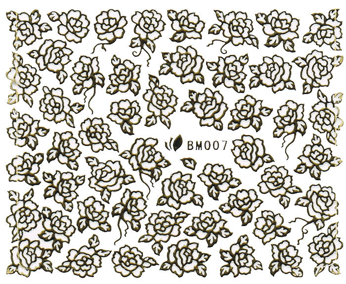 3D Metallic Sticker, Gold 23239