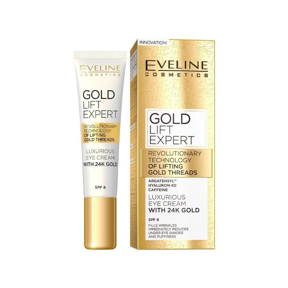 EVELINE GOLD LIFT EXPERT Luxus Augencreme mit 24k Gold, 15 ml
