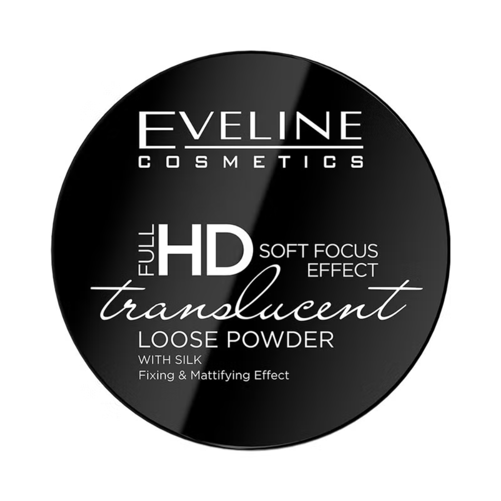EVELINE Transparenter loser Fixierpuder mit Seide und Matteffekt FULL HD, 6g
