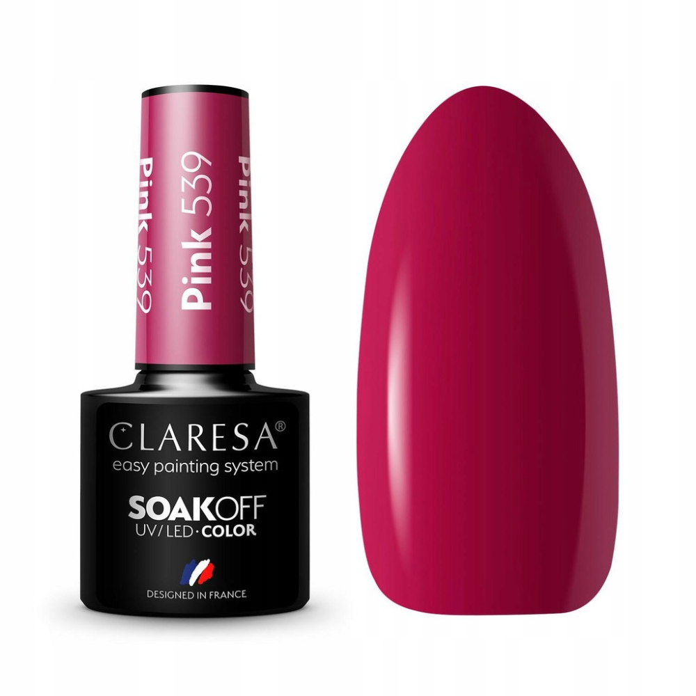 CLARESA SoakOFF UV/LED Gel - Pink 539, 5 ml
