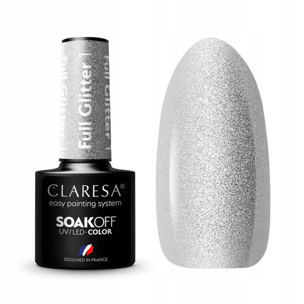 CLARESA SoakOFF UV/LED Gel - FULL Glitter 1, 5 ml