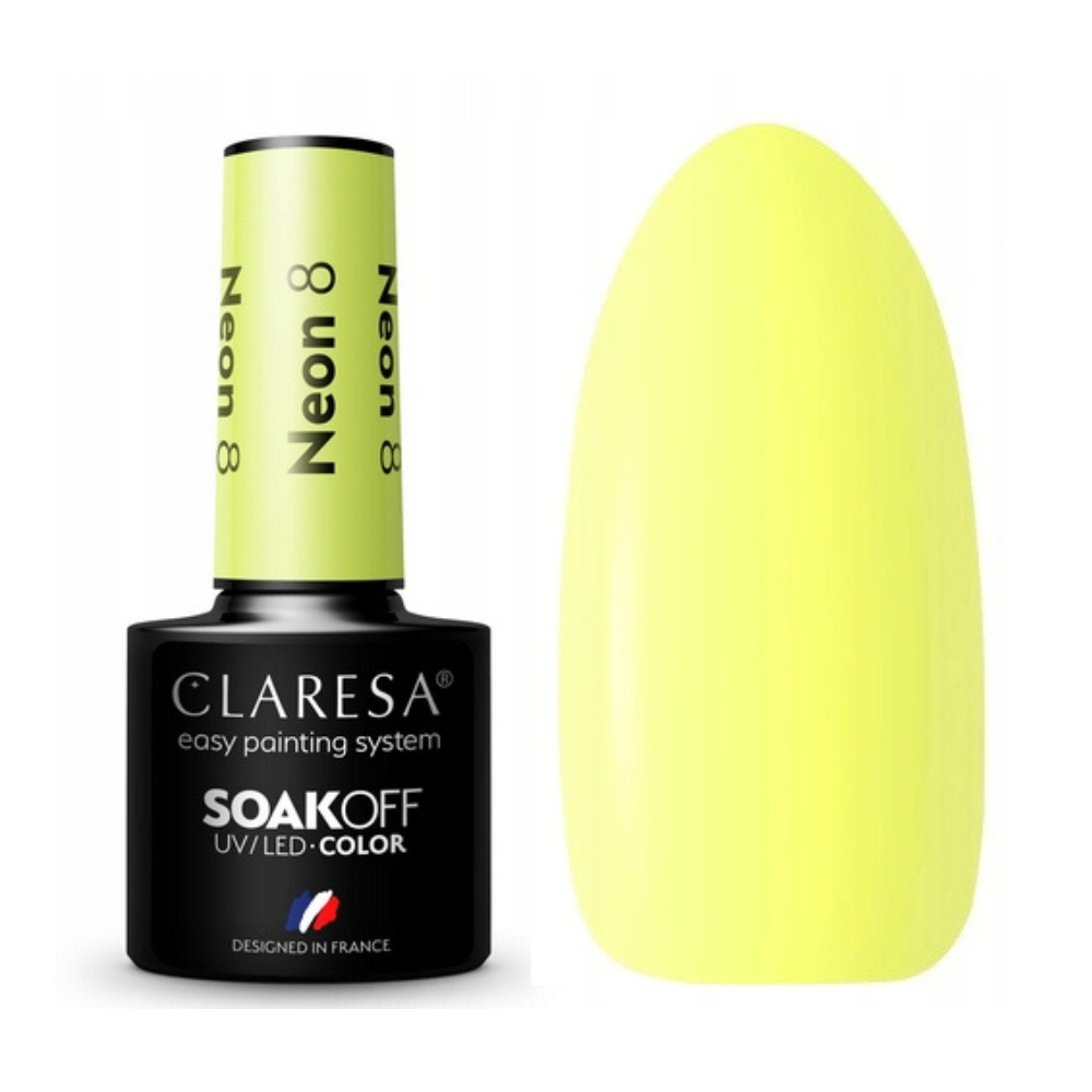 CLARESA SoakOFF UV/LED Gel - Neon 8, 5 ml