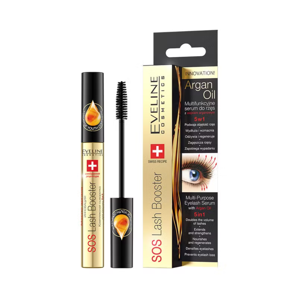 EVELINE SOS Wimpernserum 5 in 1 mit Arganöl, 10 ml