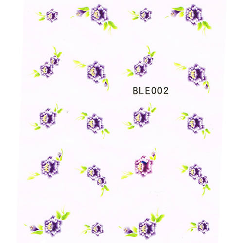 2D Nail Art One Stroke Sticker BLE002