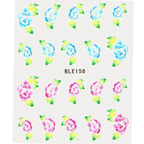 2D Nail Art One Stroke Sticker BLE158