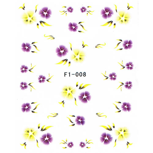 2D Nail Art One Stroke Sticker F1-008