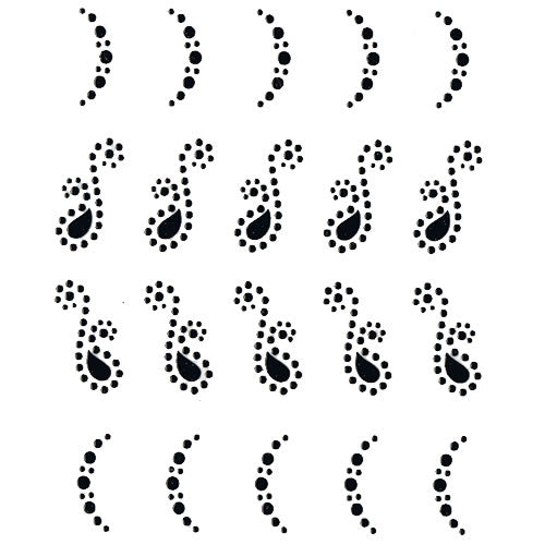 Strasssteine Nail Sticker, Schwarz 32086