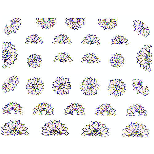 Nail Art Decor Sticker, Rosa-Silber 32209