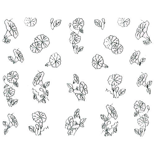 Nail Art Decor Sticker, Weiß-Silber 32230