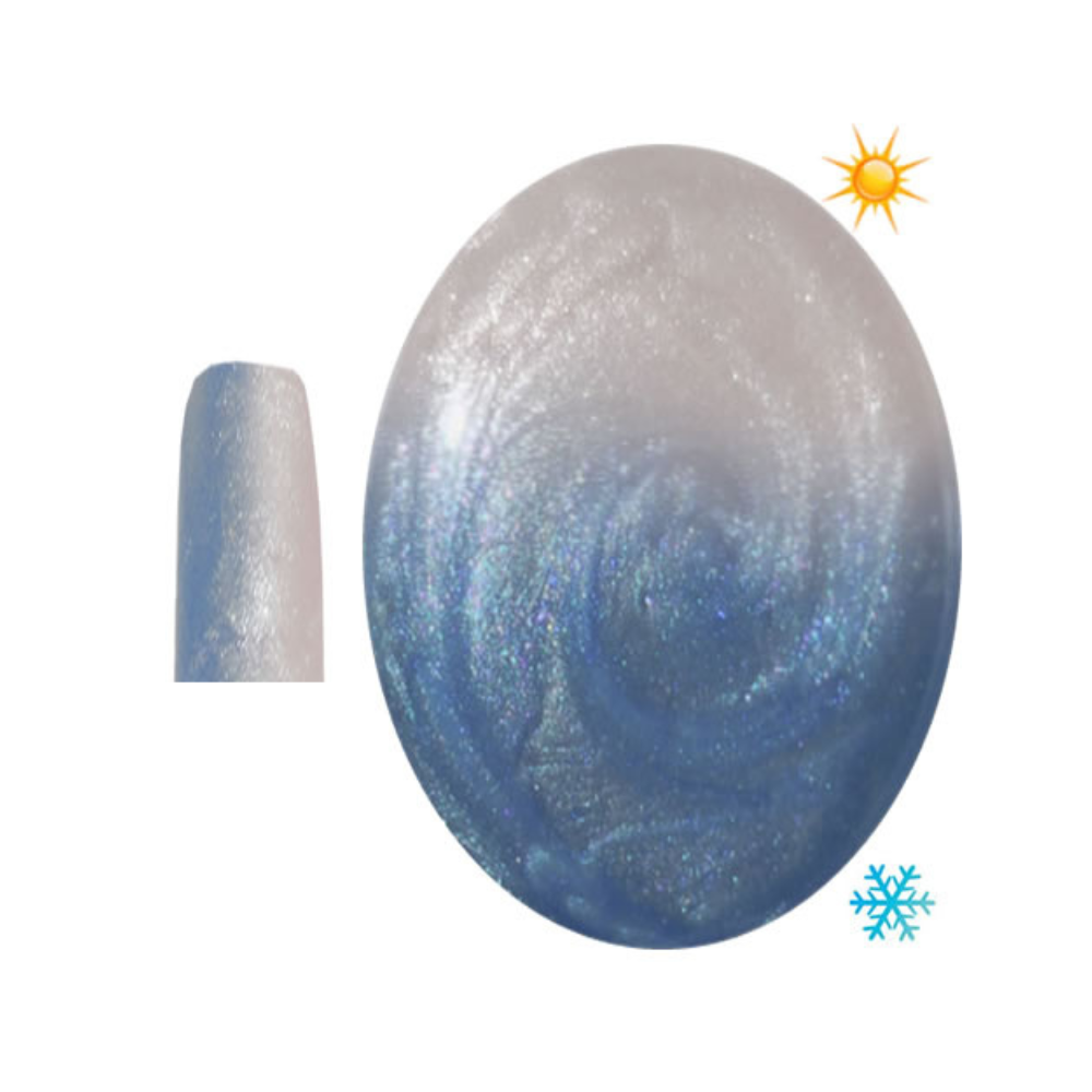 UV Thermo Pearl Gel 718 Blau - Weiß, 5 ml