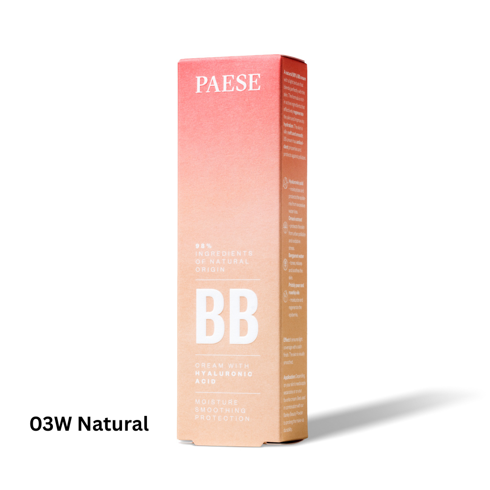 BB Cream with hyaluronic acid, 30ml, 03W NATURAL