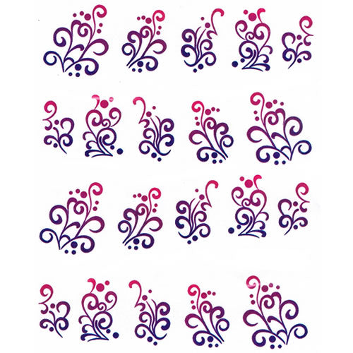 2D Nail Art One Stroke Sticker 25003