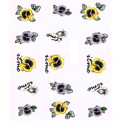 2D Nail Art One Stroke Sticker 25056