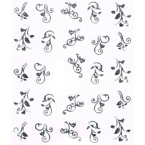 2D Nail Art One Stroke Sticker 25058