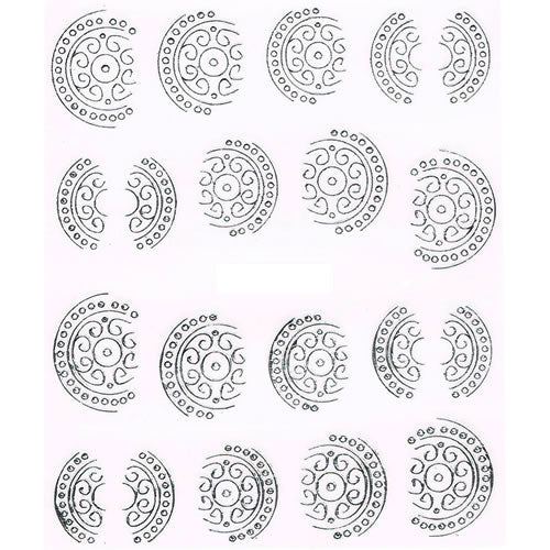 2D Nail Art One Stroke Sticker 25059