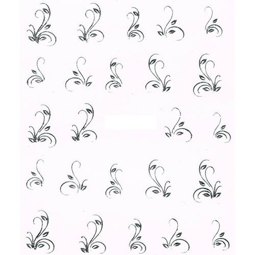 2D Nail Art One Stroke Sticker 25087