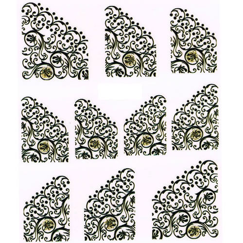 2D Nail Art One Stroke Sticker 25140