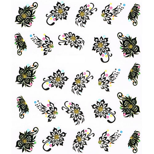 2D Nail Art One Stroke Sticker 25170