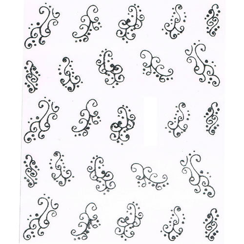 2D Nail Art One Stroke Sticker 25176