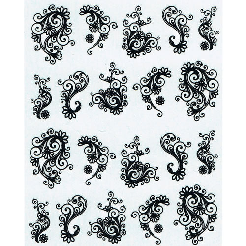 2D Nail Art One Stroke Sticker 25188