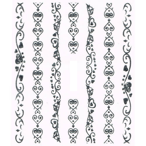 2D Nail Art One Stroke Sticker 25191