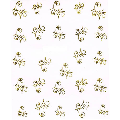 2D Nail Art One Stroke Sticker 25193