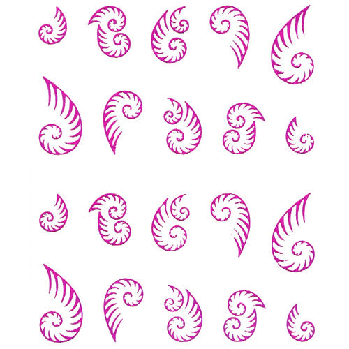 2D Nail Art One Stroke Sticker 25282