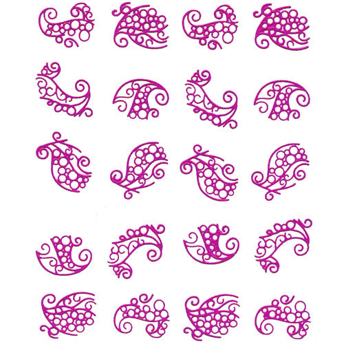 2D Nail Art One Stroke Sticker 25289