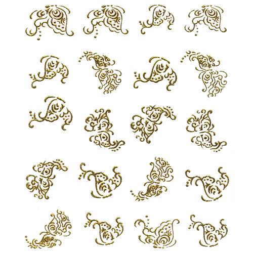 2D Nail Art One Stroke Sticker 25291