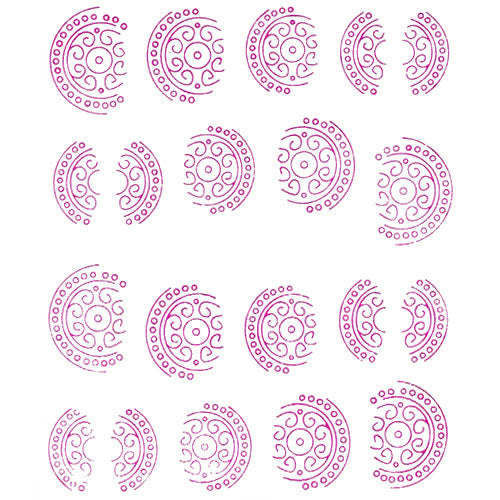 2D Nail Art One Stroke Sticker 25306