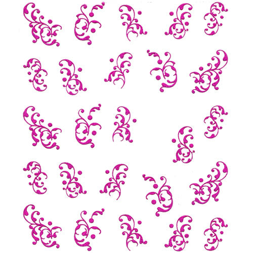 2D Nail Art One Stroke Sticker 25310