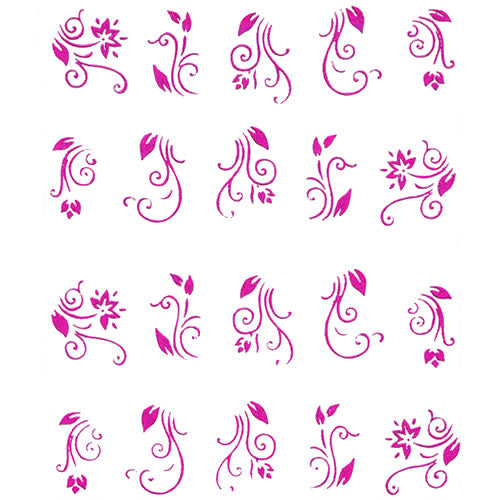 2D Nail Art One Stroke Sticker 25312