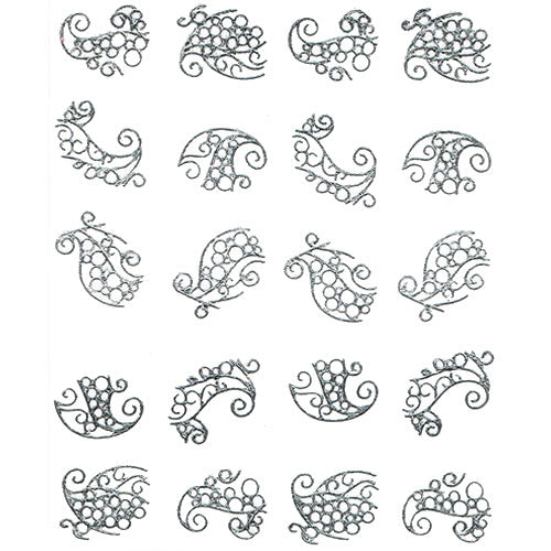 2D Nail Art One Stroke Sticker 25318