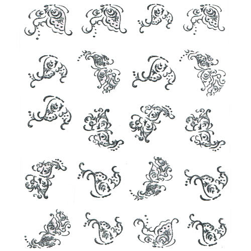 2D Nail Art One Stroke Sticker 25327