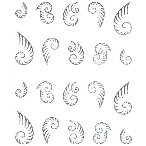 2D Nail Art One Stroke Sticker 25332