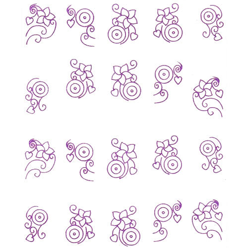 2D Nail Art One Stroke Sticker 25372