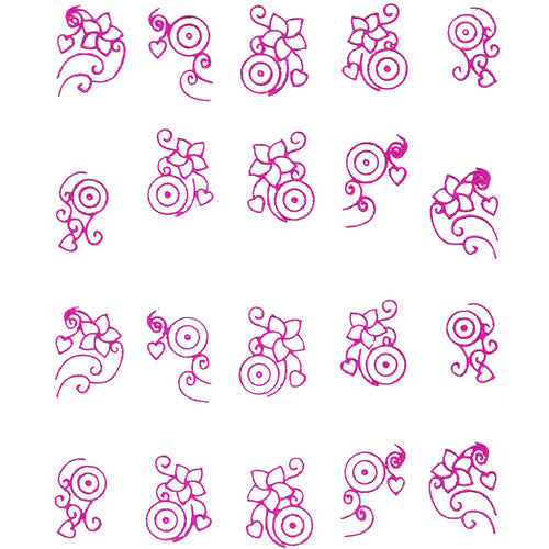 2D Nail Art One Stroke Sticker 25382