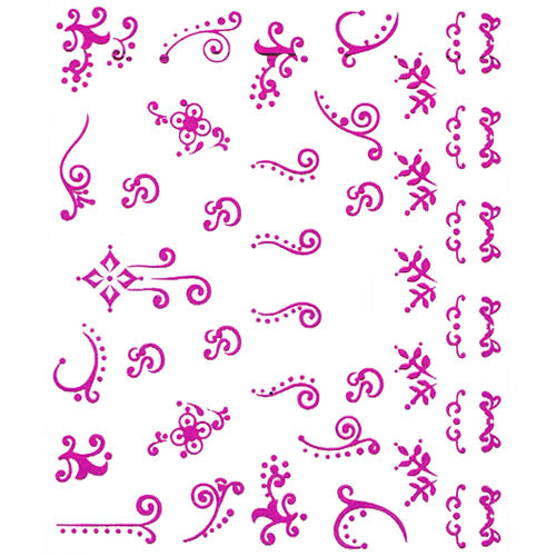 2D Nail Art One Stroke Sticker 25384