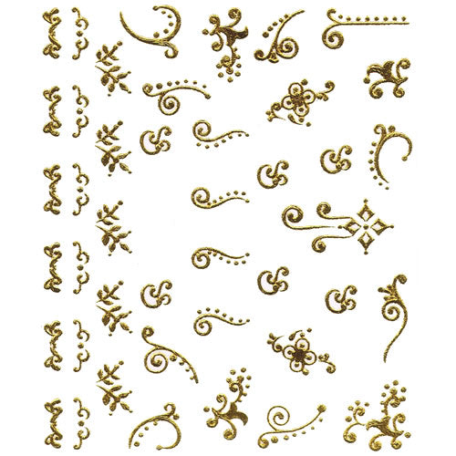 2D Nail Art One Stroke Sticker 25388