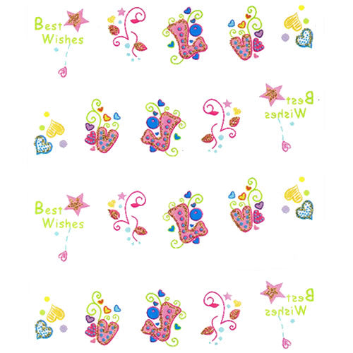 2D Nail Art One Stroke Sticker 25401