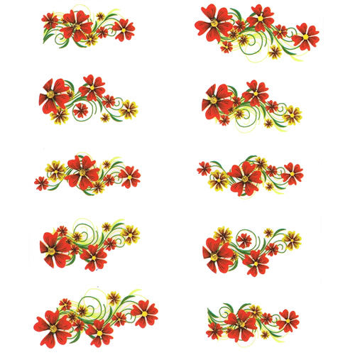 2D Nail Art One Stroke Sticker 25433