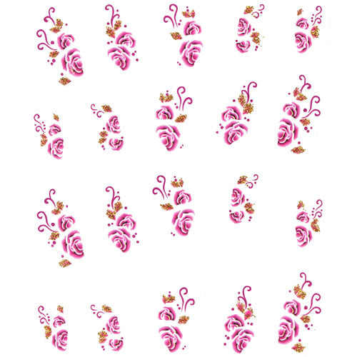 2D Nail Art One Stroke Sticker 25447