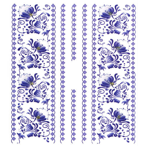 2D Nail Art One Stroke Sticker 25527