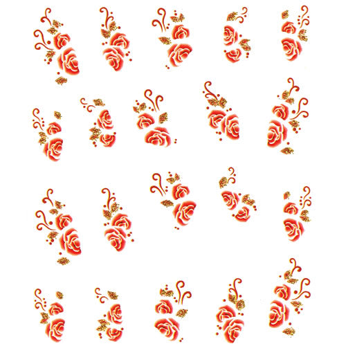 2D Nail Art One Stroke Sticker 25664