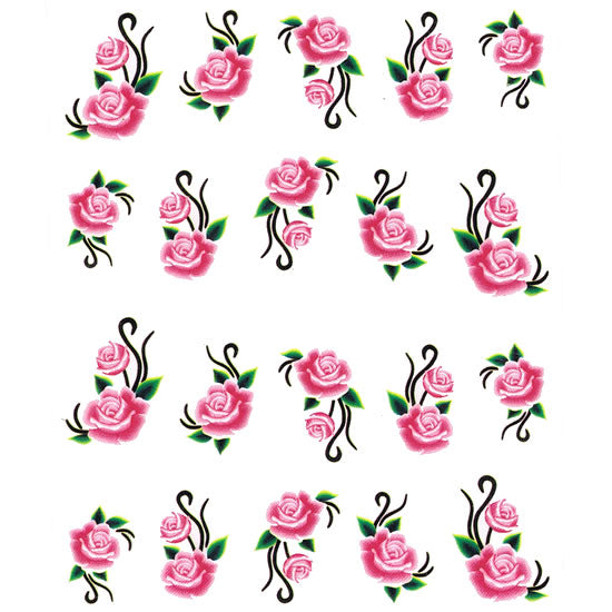 2D Nail Art One Stroke Sticker 25684